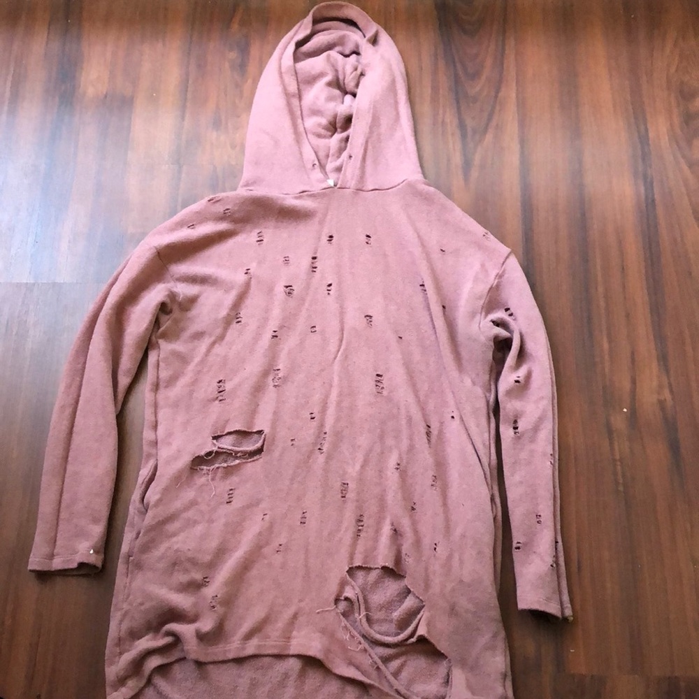 distressed hoodie dress